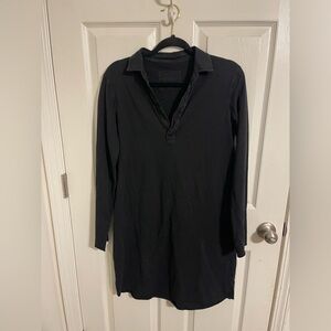 Frank & Eileen Nicole Henley L/S Polo Black Casual Dress